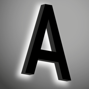 LED Letter, Backlight van achter verlicht als lichtreclame